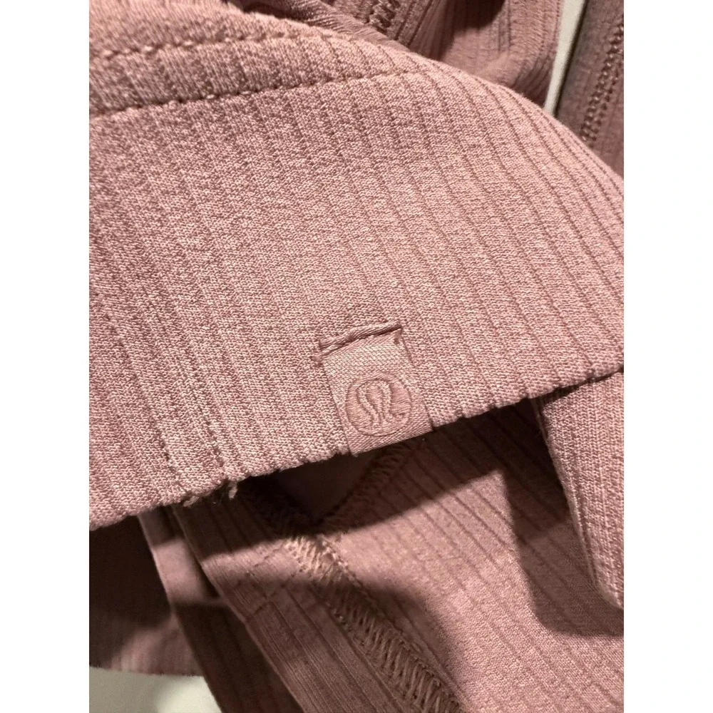 Lululemon Ribbed Softstreme Belted Wrap Robe Size 4 Twilight Rose Pink Cardigan